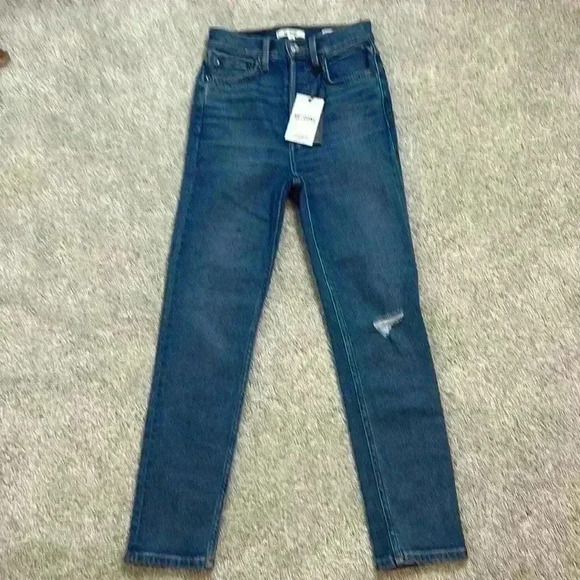NWT Re/Done 90s Ultra High Rise Ankle Crop Jeans - Picture 1 of 2